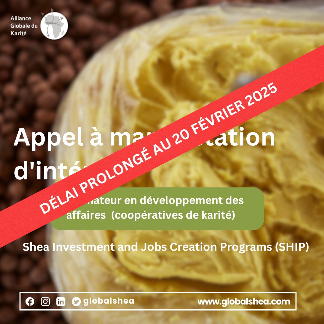Formateur en développement des affaires (coopératives de karité)
